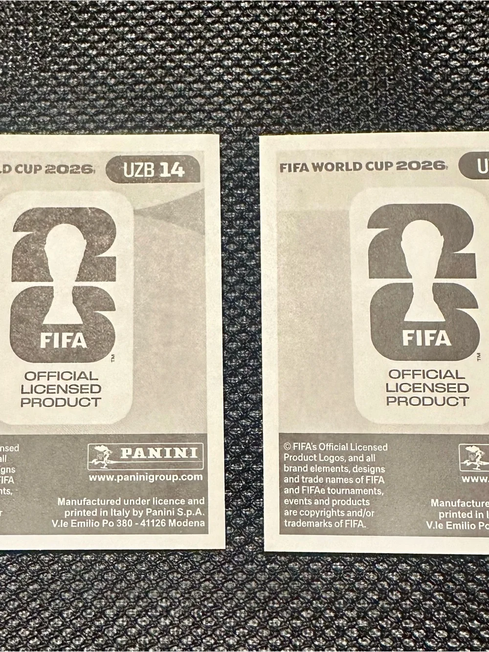 2026 FIFA World Cup Stickers AZIZBEK TURGUNBOEV KHOJIMAT ERKINOV Uzbekistan